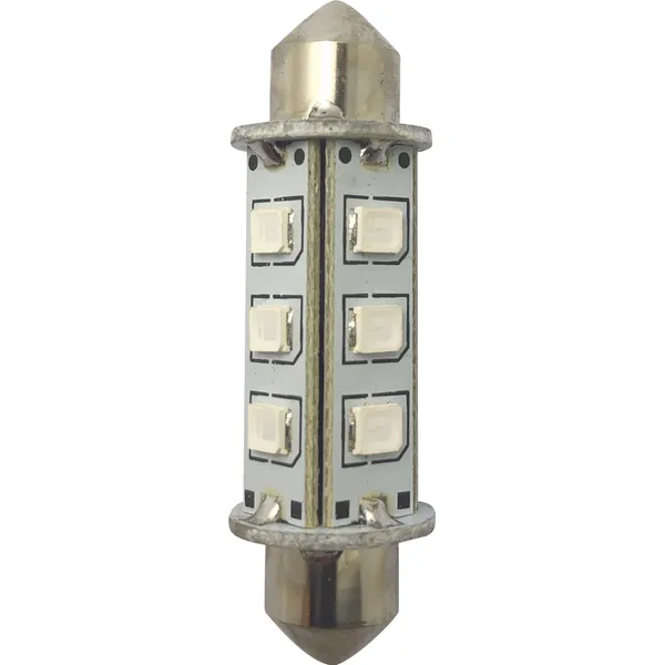 1852 LED lanternepære festoon 42 mm grønn 2-pk