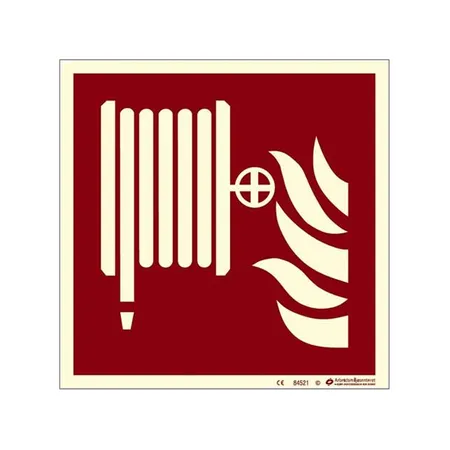 Skilt "Brannslange plogskilt" 150 x 150 mm