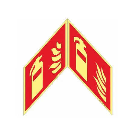 Skilt "Brannslukker plogskilt" 200 x 200 mm