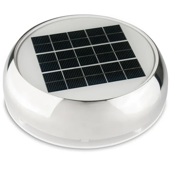 Ventilator, Solcelle m/batteri, syrefast, 3"