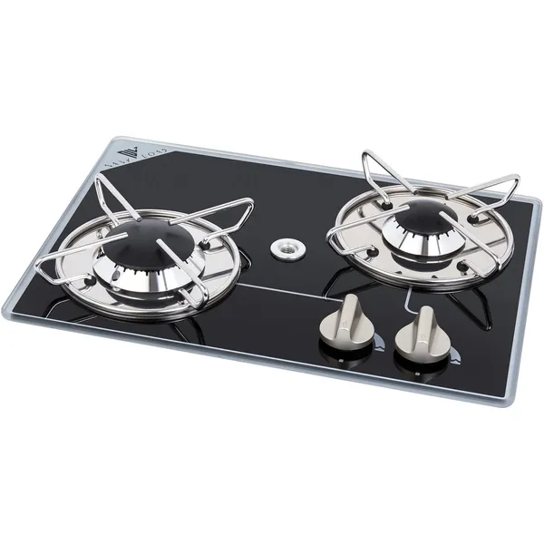Glass Hob 2 gasskoketopp
