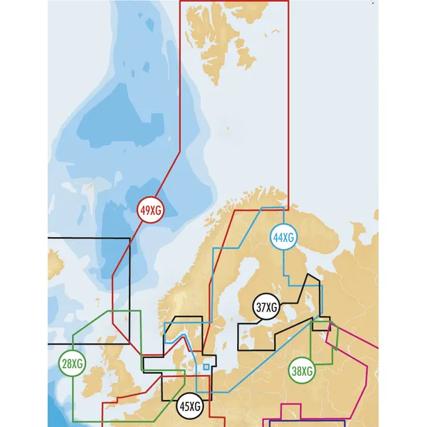 Navionics+ Kart valgfritt område tom SD brikke