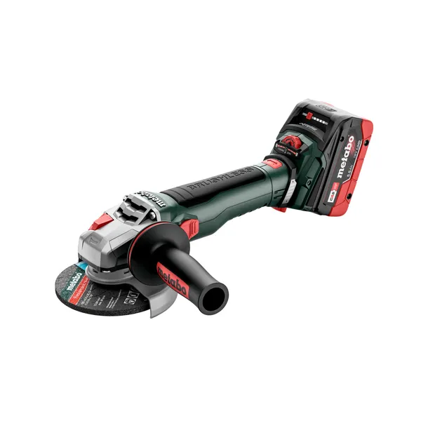 Metabo Vinkelsliper WVB 18 LT BL 11-125 Quick inkl. 2x5,5Ah Bat, Lader ASC 145 & Metabox 165l