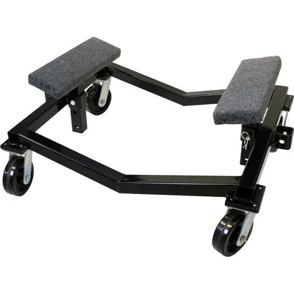 1852 Båttralle justerbar sort m/brems