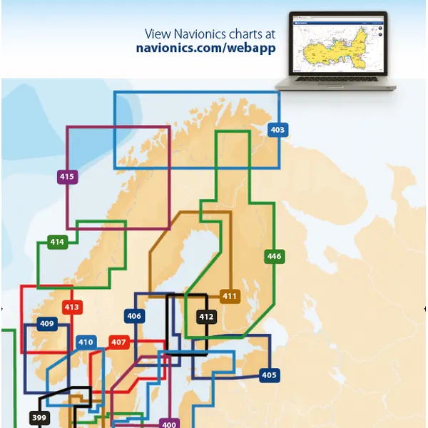 Navionics Kart Regular, valgfritt område SD