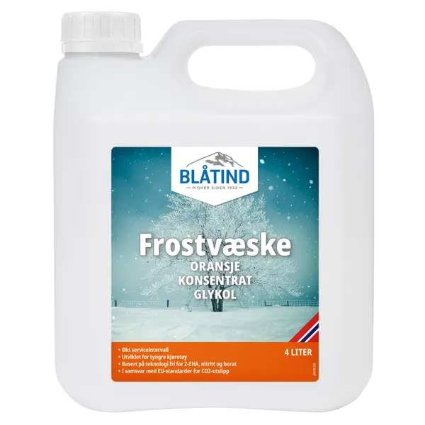 Blåtind Frostvæske kons FA452 Oransje 4 l