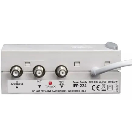 Triax Filter/splitter, 2 utganger, 12/220V