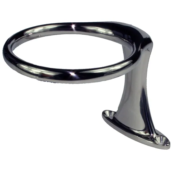 Glass/flaskeholder, toppmontert m/skruehull, enkel, syrefast