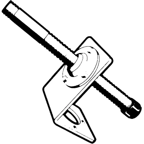 Brakett og rør S55 316, 90 grader for ror