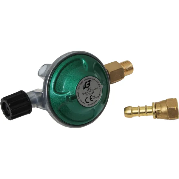 Gassregulator M16 m/gjengetapp og slangestuss