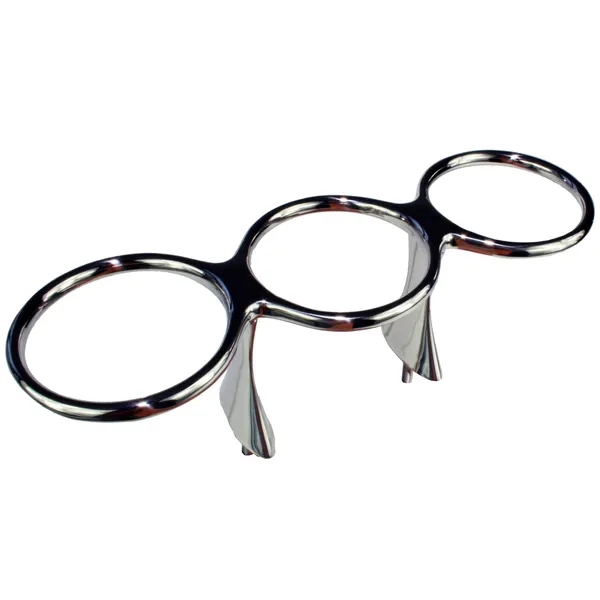 Glass/flaskeholder, toppmont. m/bolt, trippel, syrefast