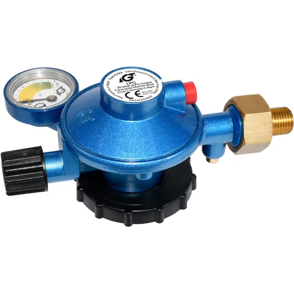 Gassregulator med manometer M14 tilkobling