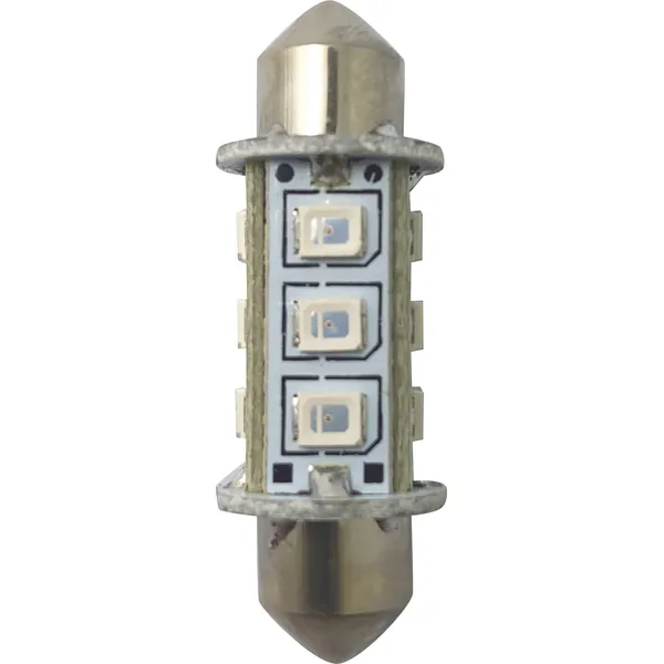 1852 LED lanternepære festoon 37 mm rød 2-pk