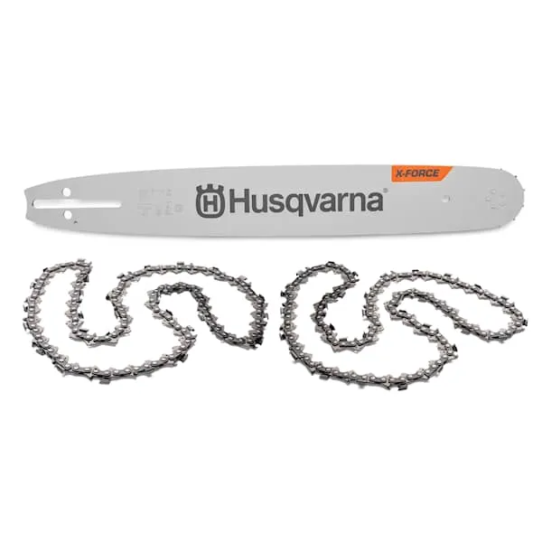 Husqvarna Sverdsett - 1 sverd (X-Force) + 2 kjeder (H25/ .325" - 1,5mm)-13"