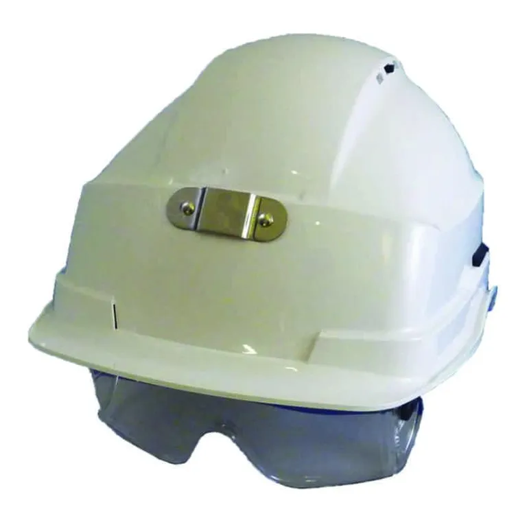 Vernehjelm Iris 2 med lampefeste hvit