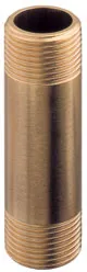 Tønnenippel messing 1/2" h=100 mm