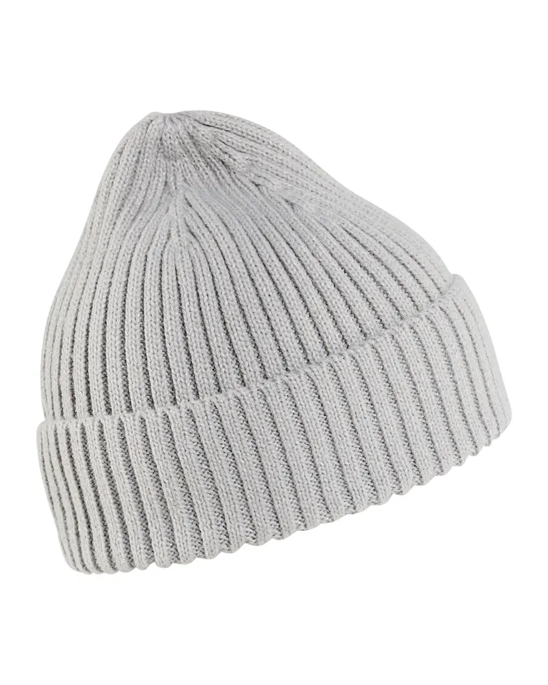 Reflekslue Grå Ribbestrikket