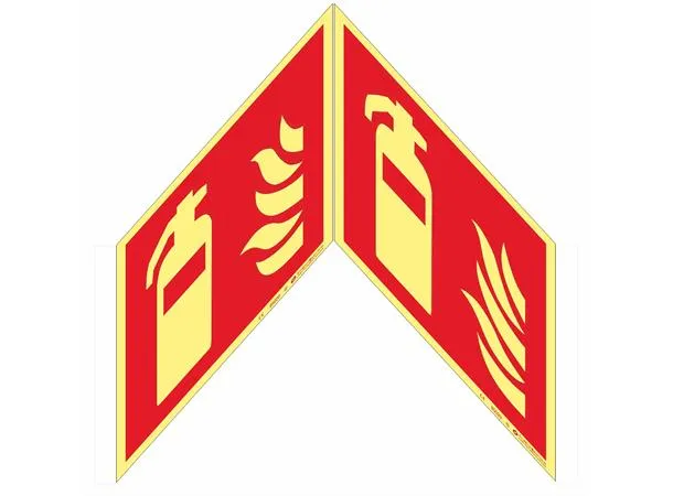 Skilt "Brannslukker plogskilt" 200 x 200 mm