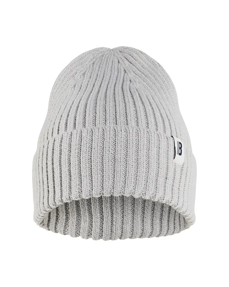 Reflekslue Grå Ribbestrikket