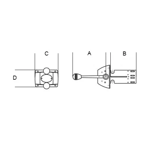 Kontrollboks toppmontert 316 kort enkel