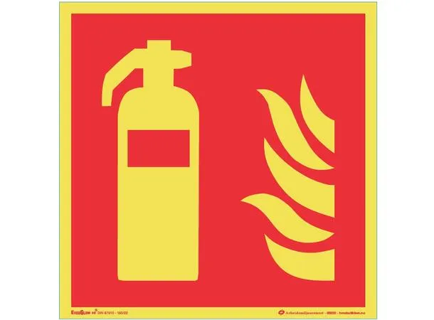 Skilt "Brannslukker" 200 x 200 mm