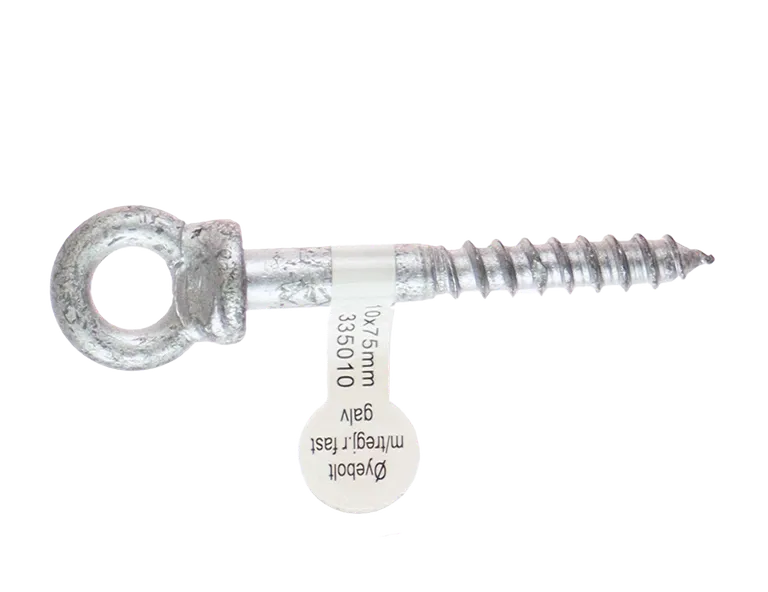 CAL Øyebolt m/tregj. fast 10x75mm