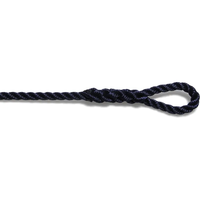 Robline 3-slått fenderline marineblå 8 mm, 2,5 m