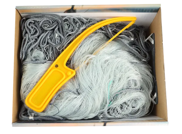 CAL Torskegarn, 1,5 mm x4, Grå - 27,5 x 2,1 meter - 63 mm