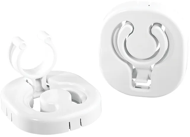 Klips/Hakeklemmer 30 mm sammenleggbar hvit