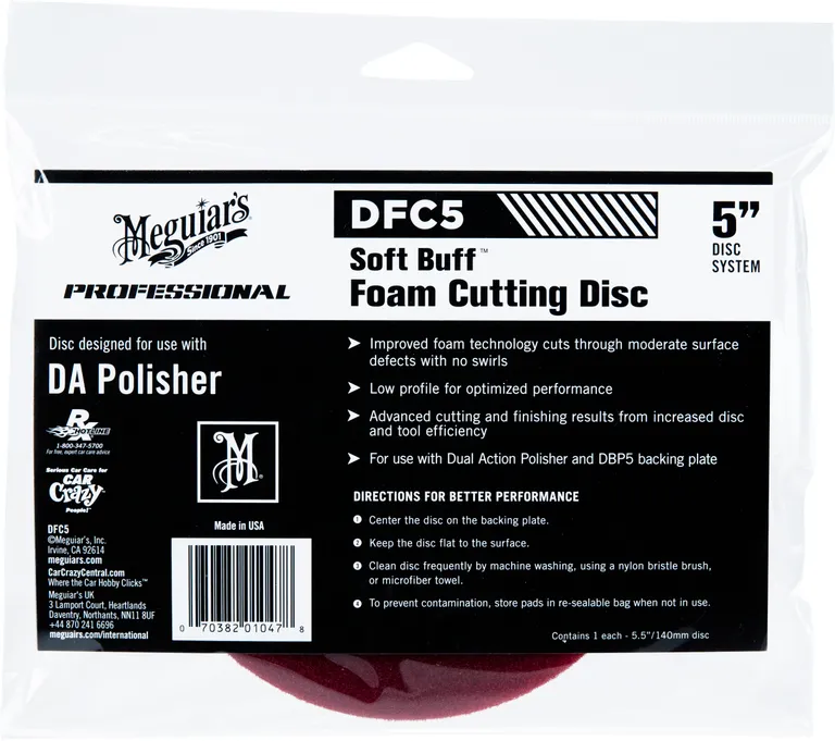 Meguiars Cutting Disc 5" rød