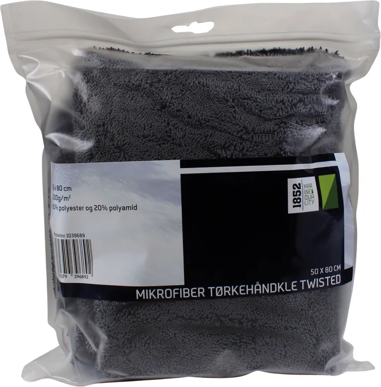 1852 Mikrofiber Tørkehåndkle Twisted 50 x 80 cm