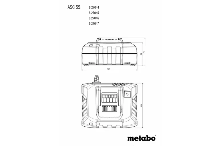 Metabo Batterilader ASC 55, 12-36 V, "AIR COOLED", EU