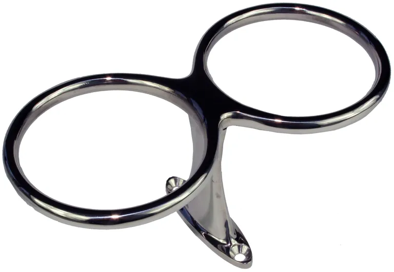 Glass/flaskeholder, toppmont. m/skruehull, dobbel, syrefast