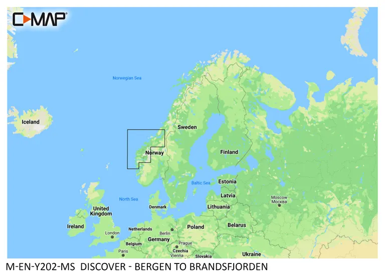 C-Map Discover Bergen til Brandsfjorden