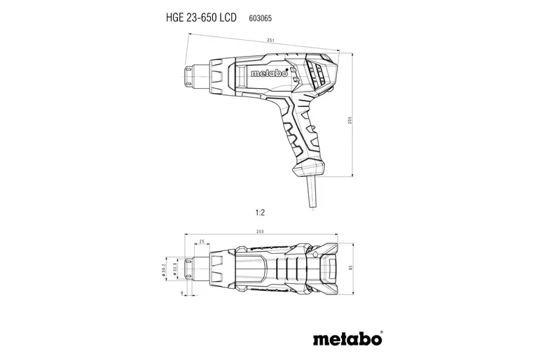 Metabo Varmepistol HGE 23-650 LCD