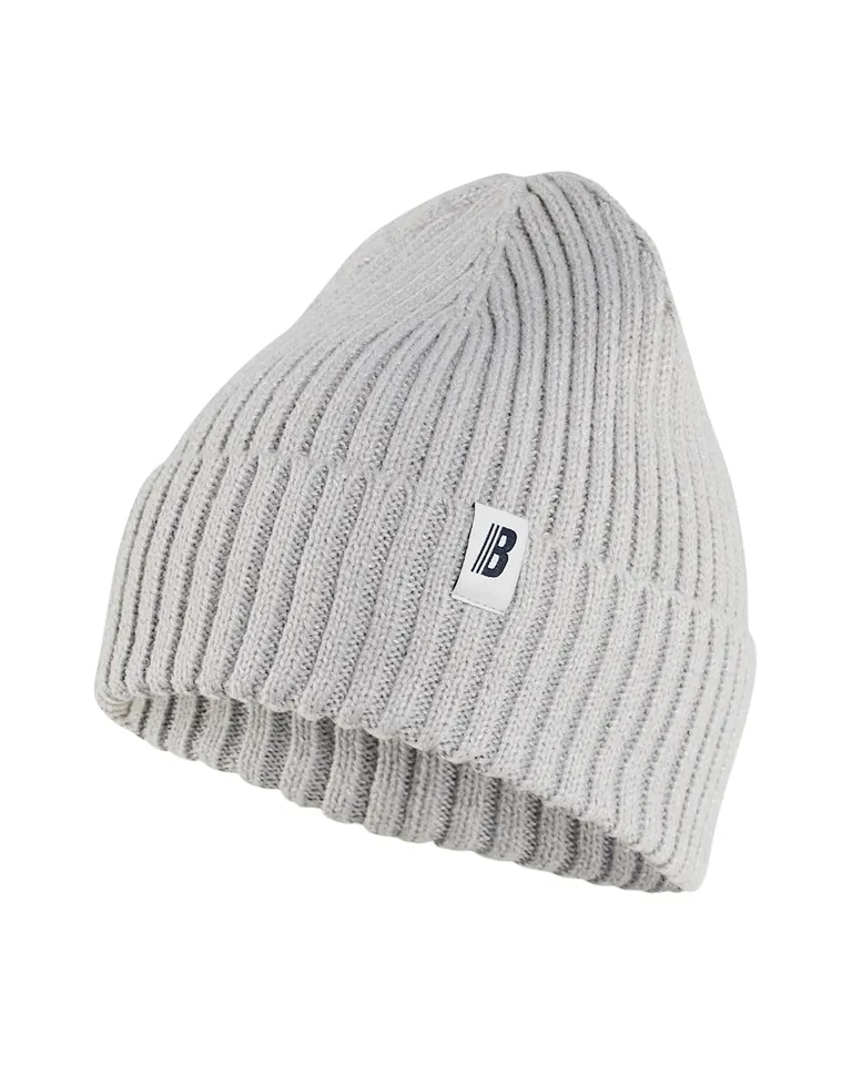 Reflekslue Grå Ribbestrikket